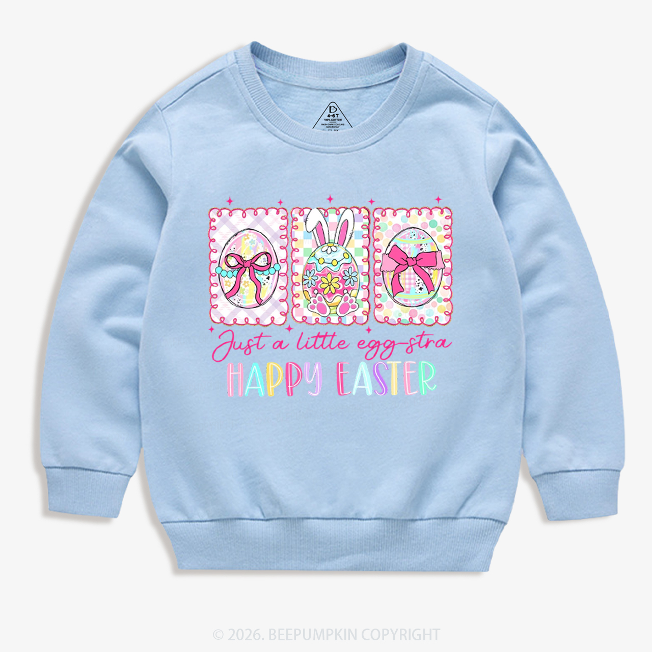 Just A Little Egg Star Easter Kid's Sweatshirt