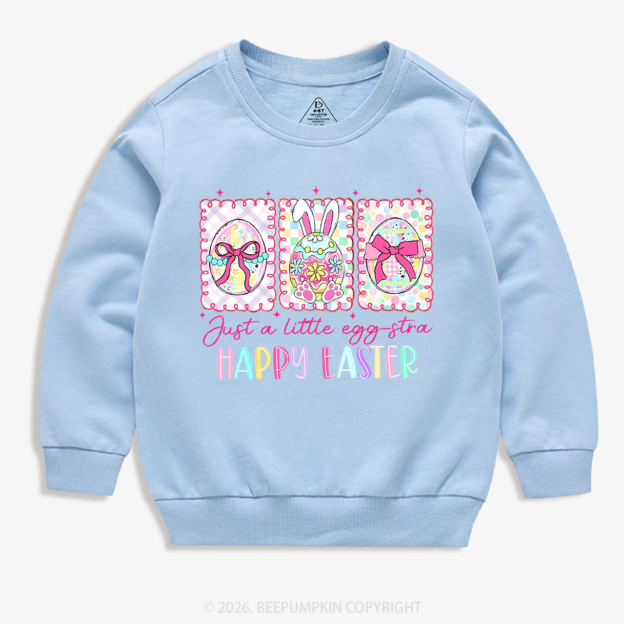 Just A Little Egg Star Easter Kid's Sweatshirt