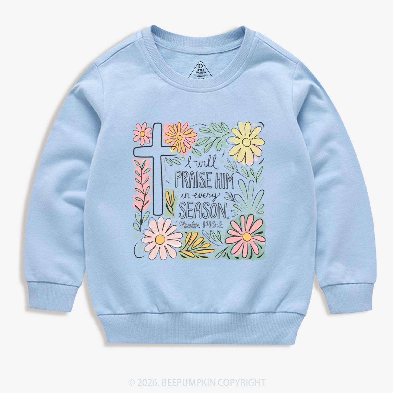 Easter I will Praise Him Kid's Sweatshirt