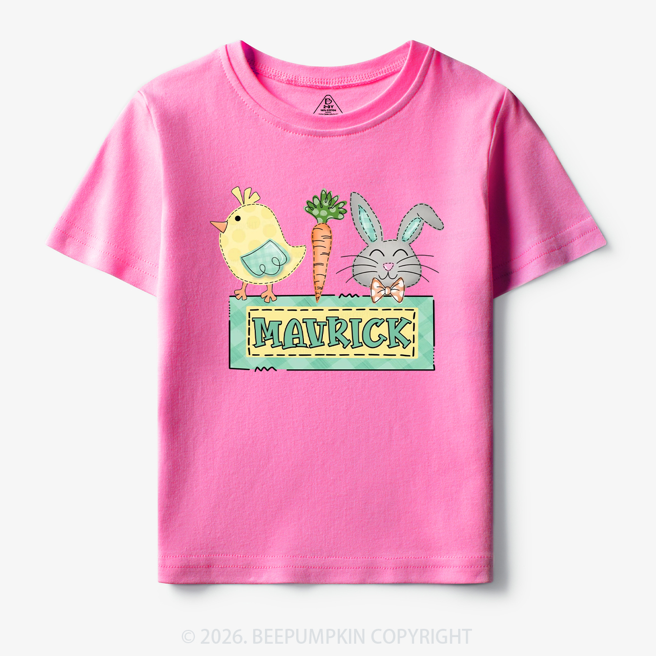 Personalized Name Easter Bunny Carrot Toddler&Kid's Tees