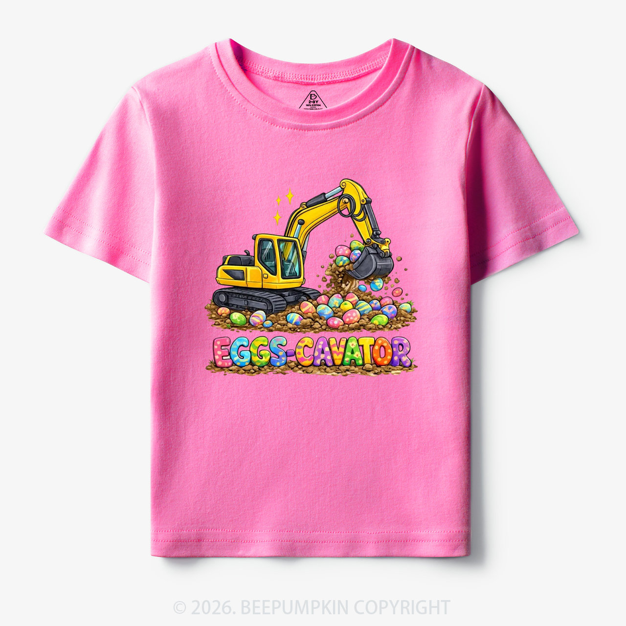 Eggs-Cavator Excavator Easter Toddler&Kid's Tees