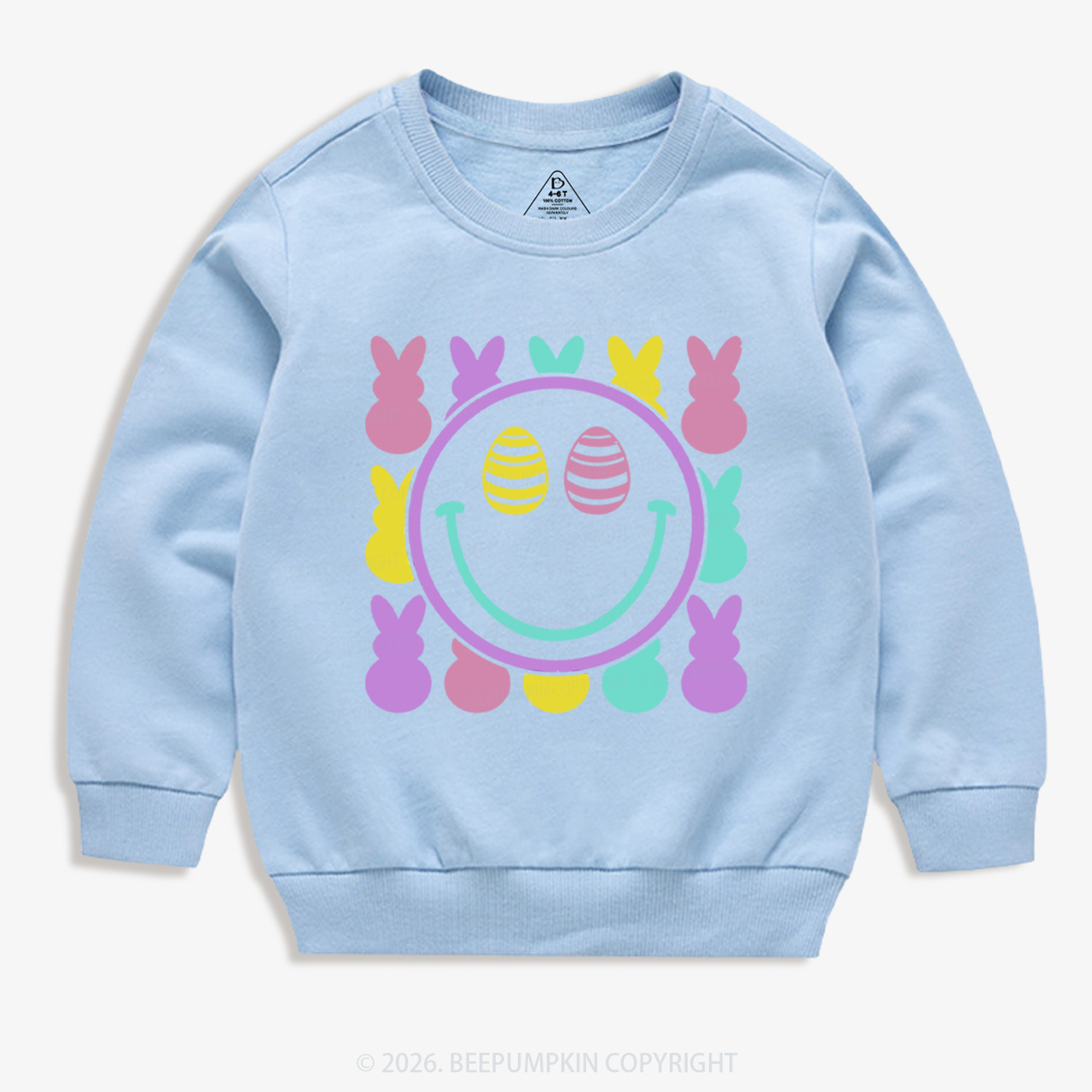 Easter Smiley Chilling Peeps Kid's Sweatshirt