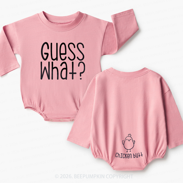 Guess What Chicken Butt Funny Farm Baby Bubble Romper