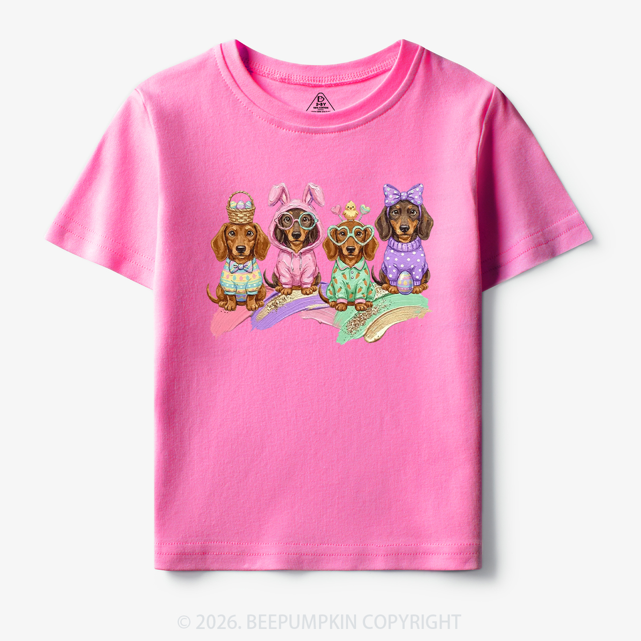 Easter Dog Cute Dachshund Toddler&Kid's Tees