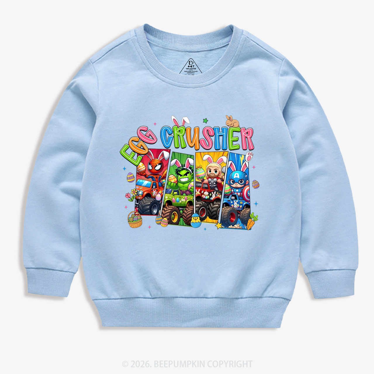Easter Truck Egg Crusher Kid's Sweatshirt