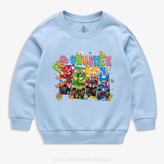 Easter Truck Egg Crusher Kid's Sweatshirt