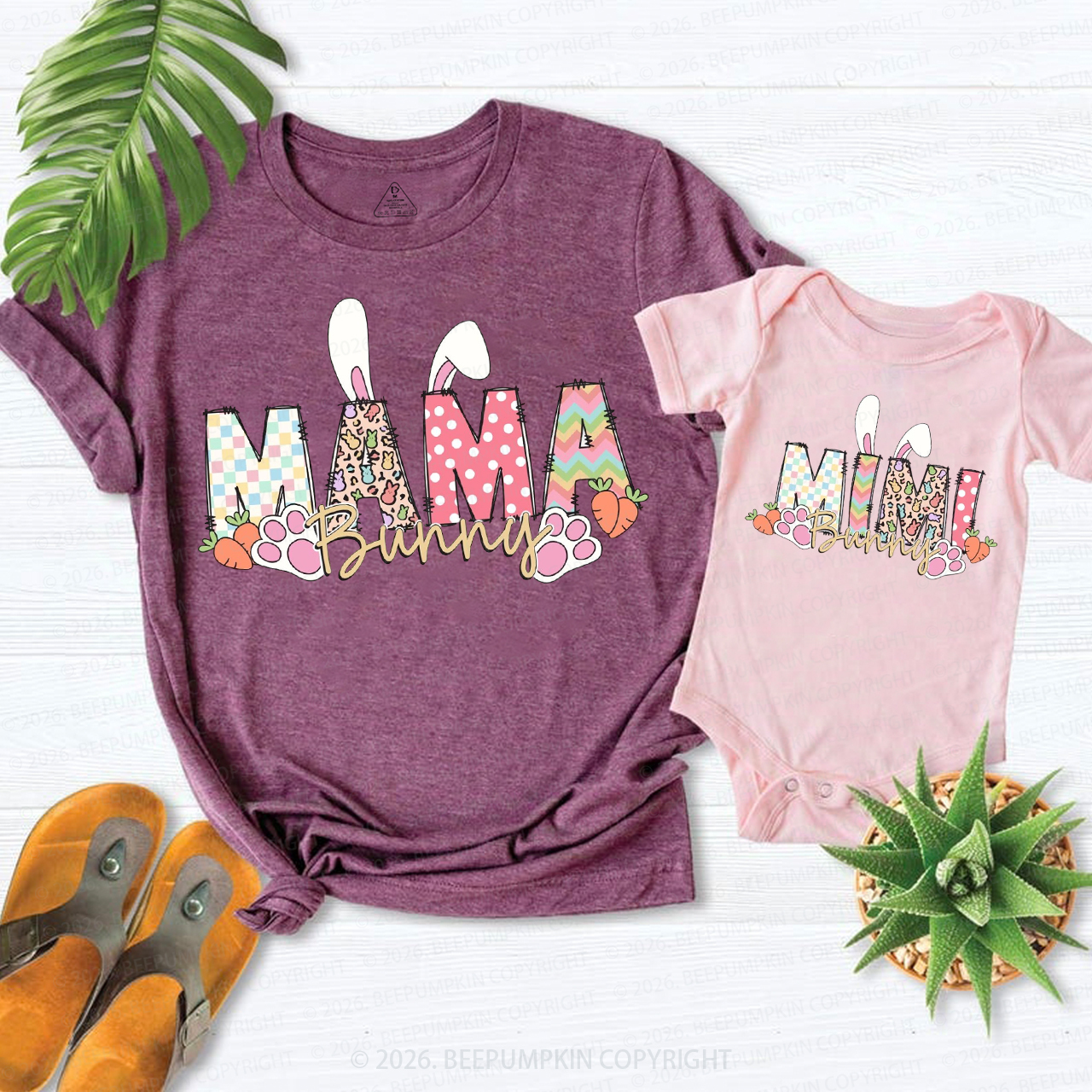 Bunny Easter Mom&Me Matching T-Shirts