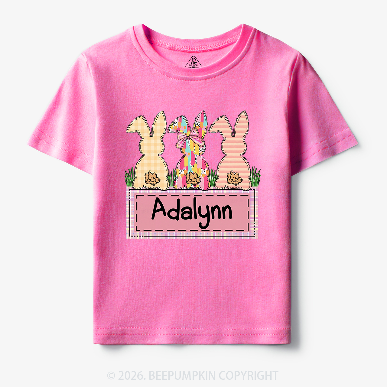 Personalized Name Retro Happy Easter Toddler&Kid's Tees