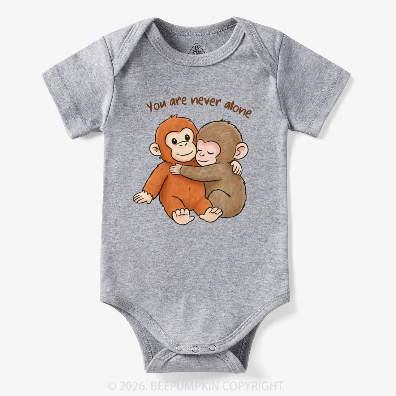 You Are Never Alone Punch Monkey Bodysuit