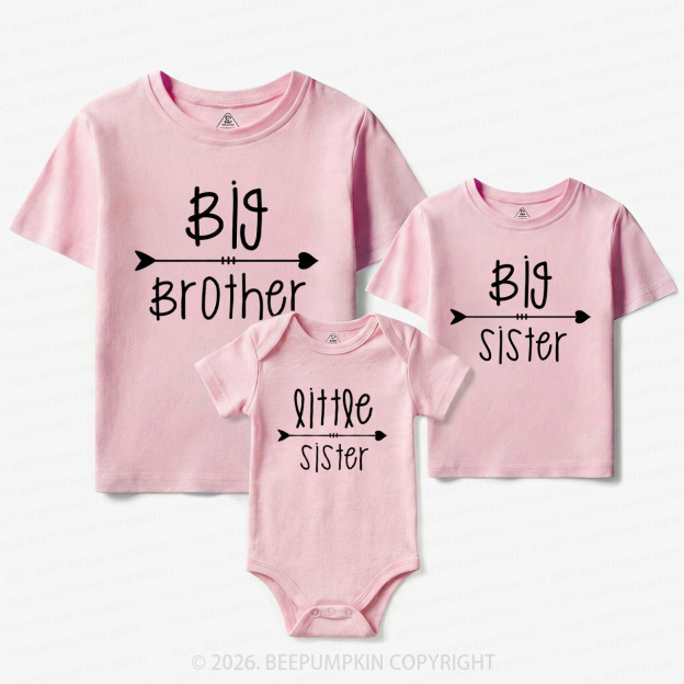 Big & Little Arrows Matching Tees For Siblings
