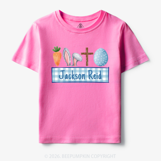 Personalized Watercolor Easter Bunny Name Toddler&Kid's Tees