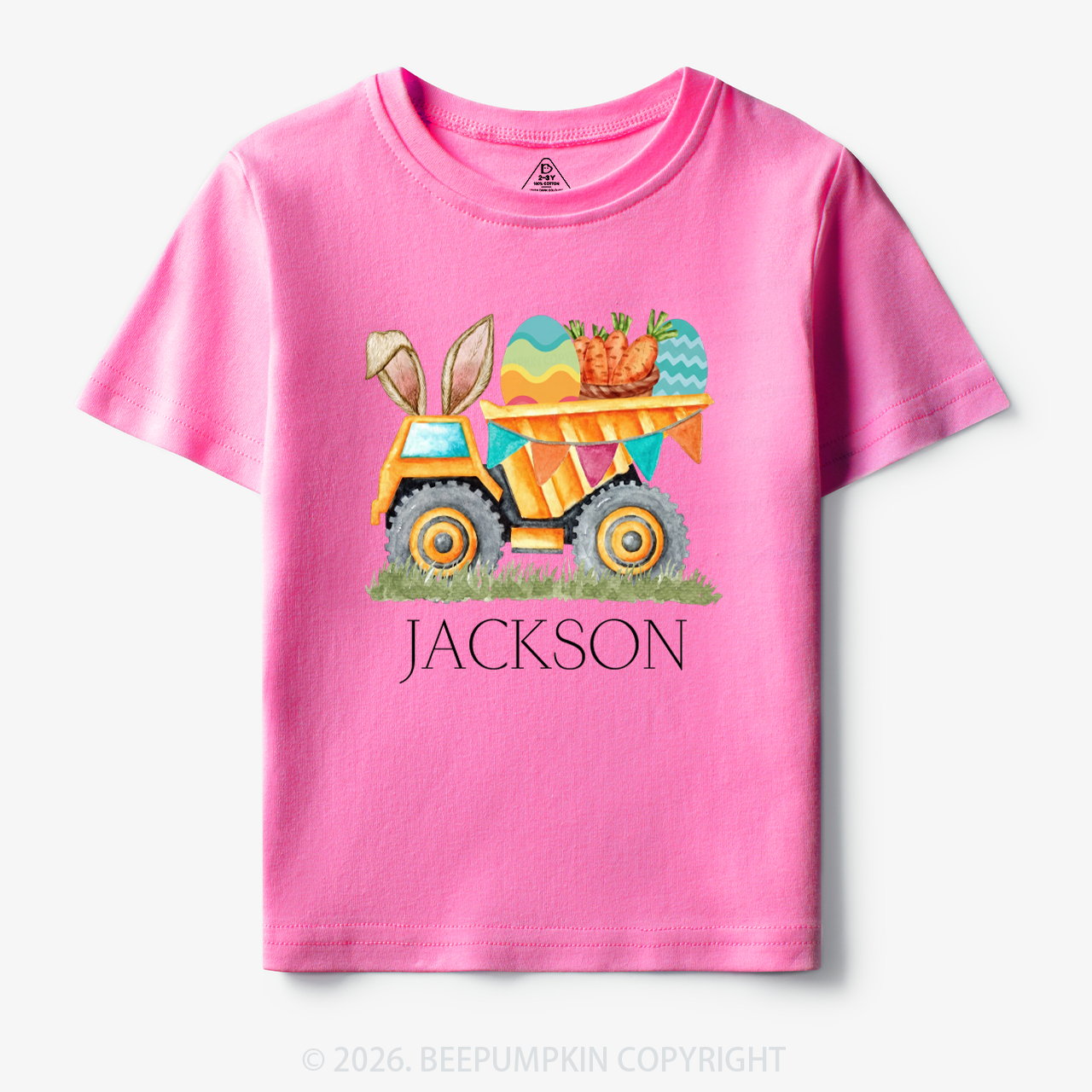 Personalized Name Easter Dump Truck Toddler&Kid's Tees