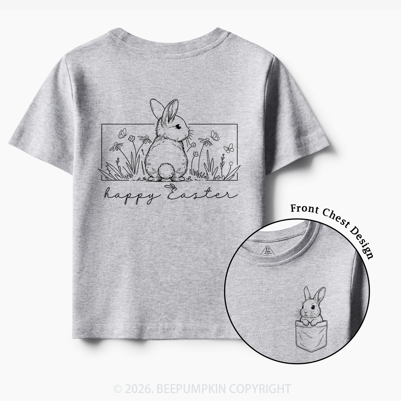 Happy Easter Spring Flowers Toddler&Kid's Tees
