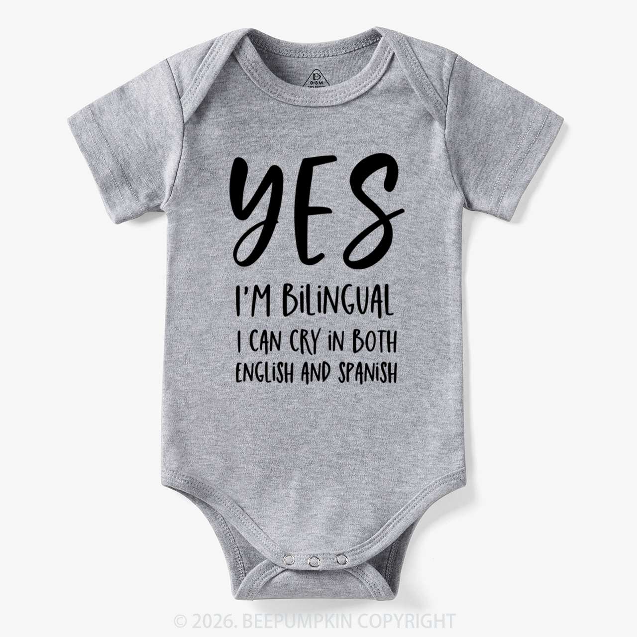 Personalized Color Funny Bilingual Bodysuit