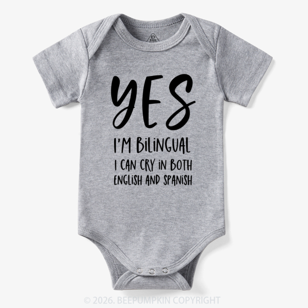 Personalized Color Funny Bilingual Bodysuit