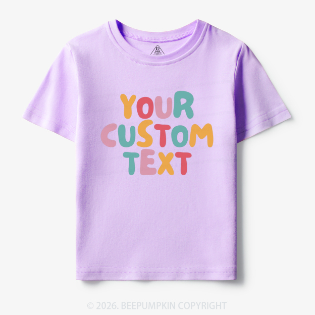 Personalized Retro Your Text Toddler&Kid's Tees Beepumpkin