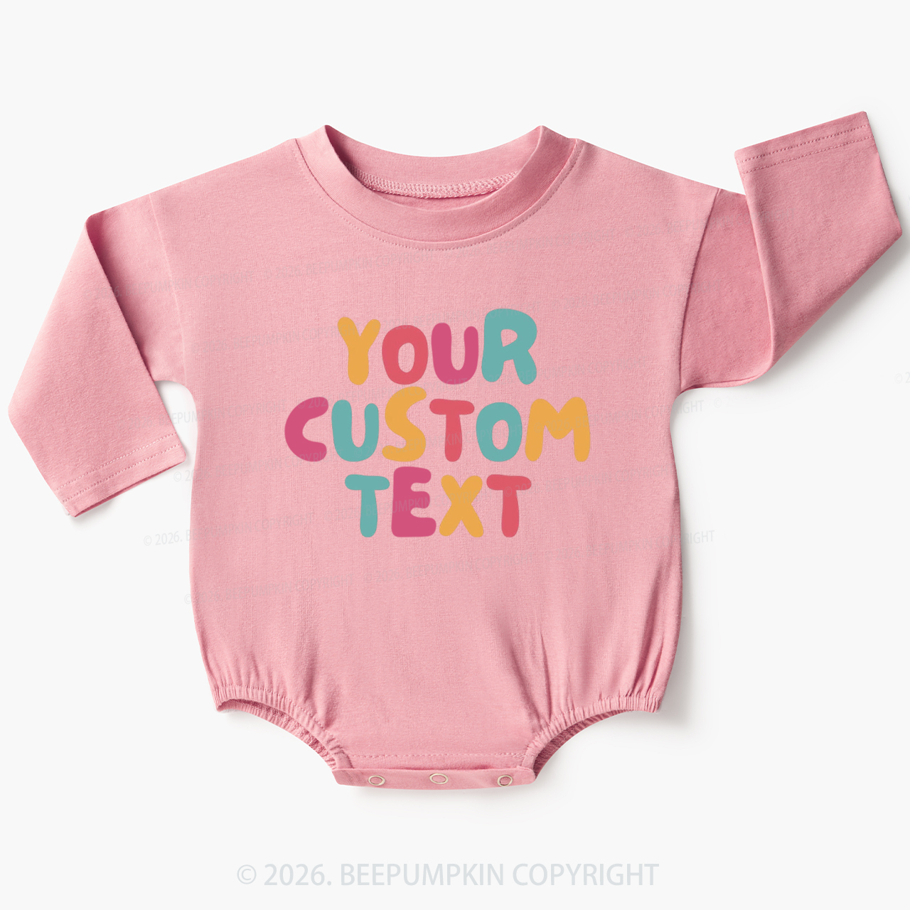 Personalized Retro Your Text Baby Bubble Romper