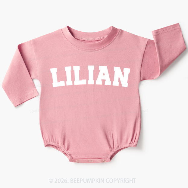 Personalized Name Minimalist Gift Baby Bubble Romper