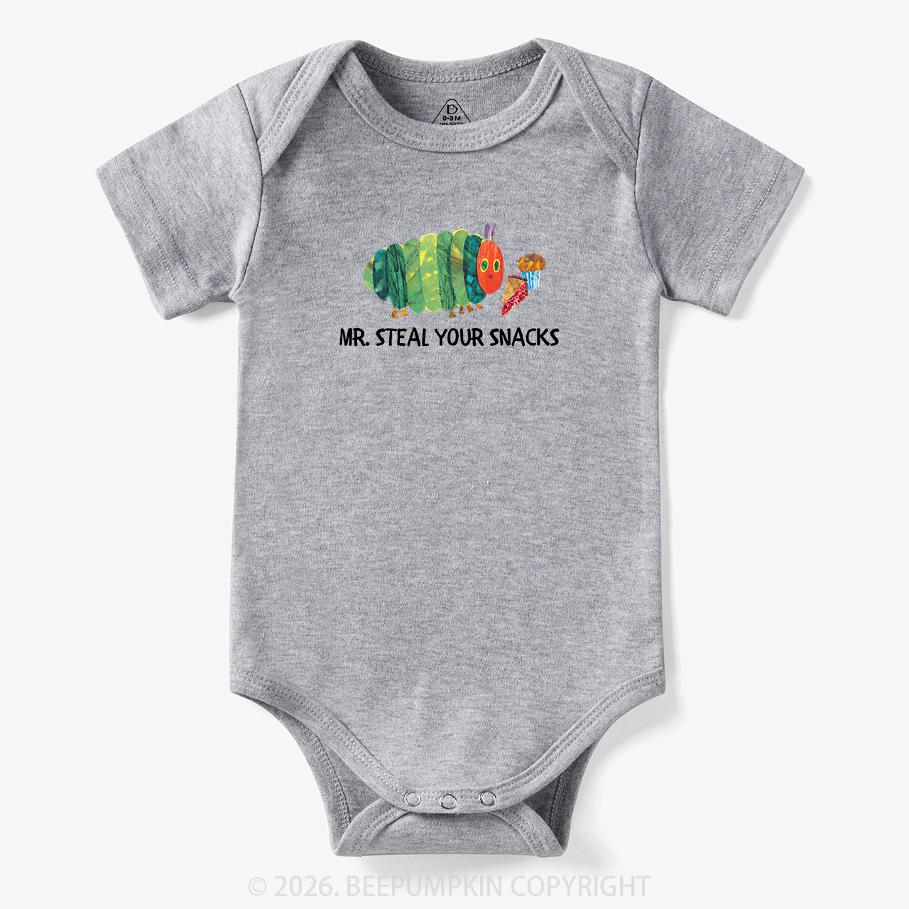 Hungry Little Caterpillar Mr Steal Your Snacks Bodysuit