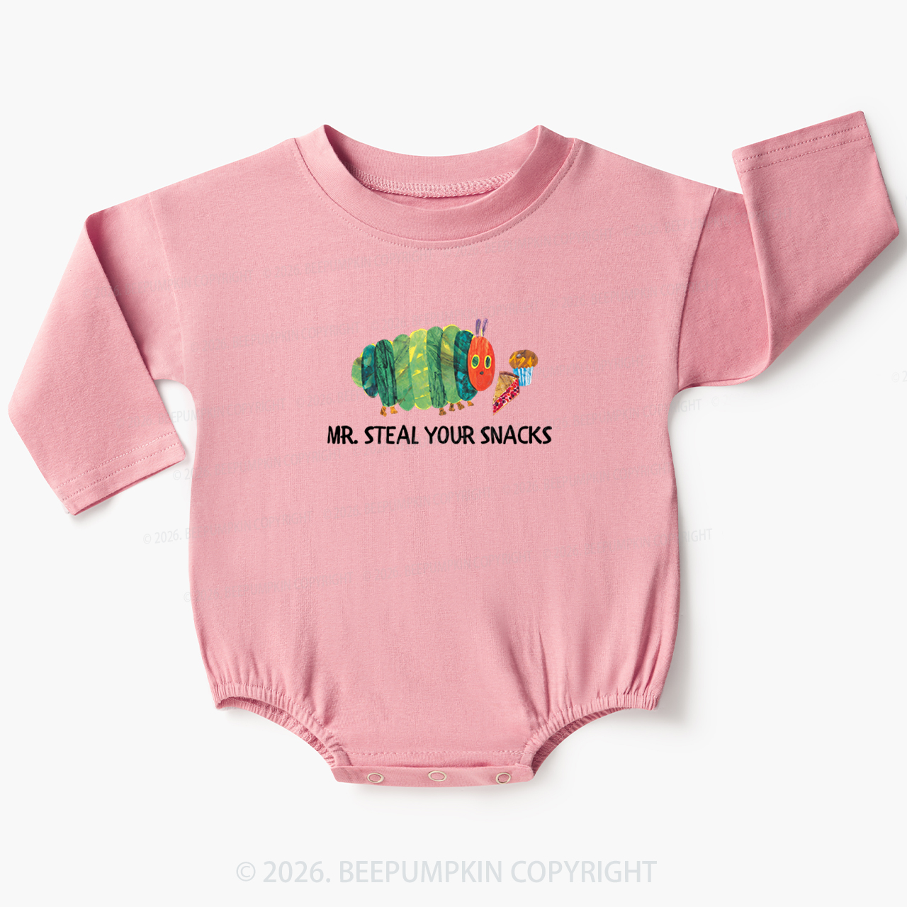 Hungry Little Caterpillar Mr Steal Your Snacks Baby Bubble Romper