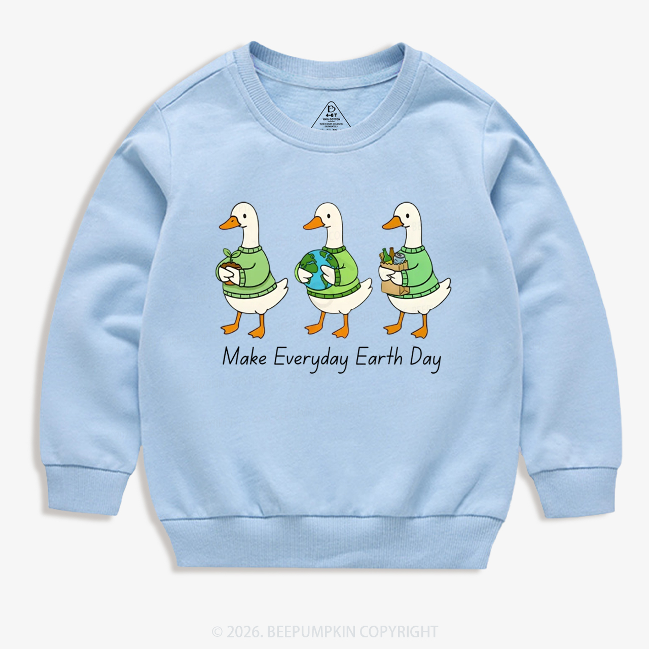 Make Everyday Earth Day Silly Goose Kid's Sweatshirt