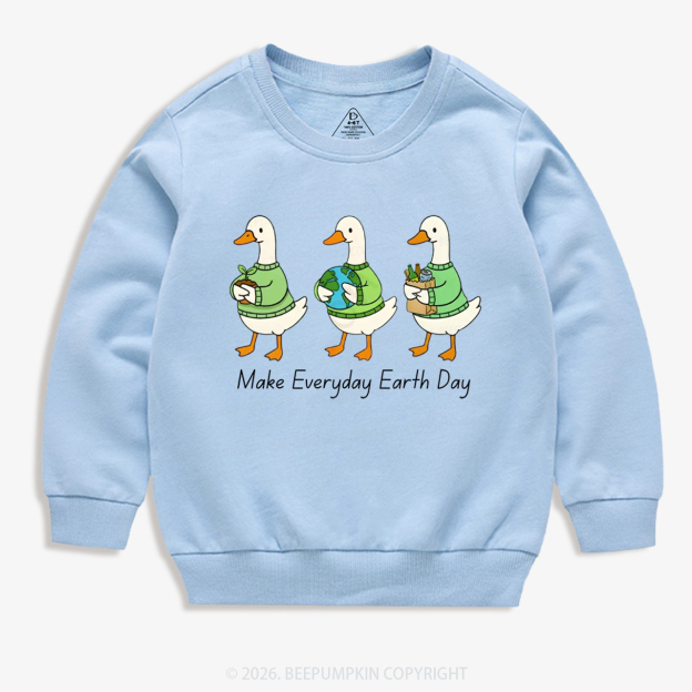 Make Everyday Earth Day Silly Goose Kid's Sweatshirt