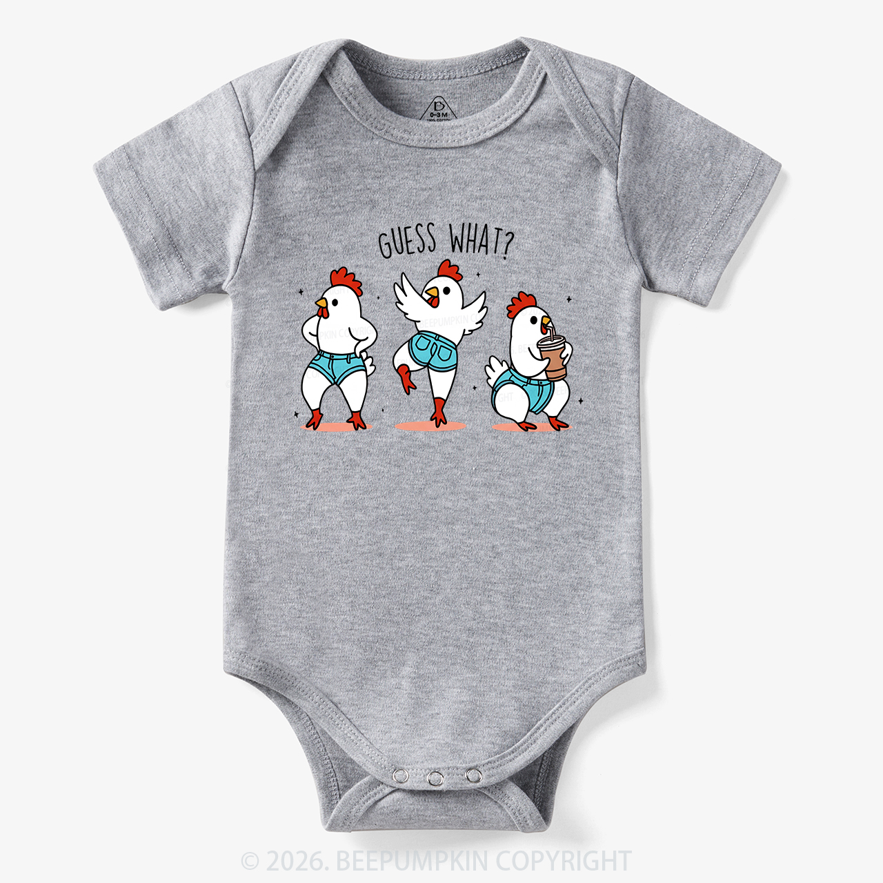 Guess What Chicken Butt Funny Western Bodysuit