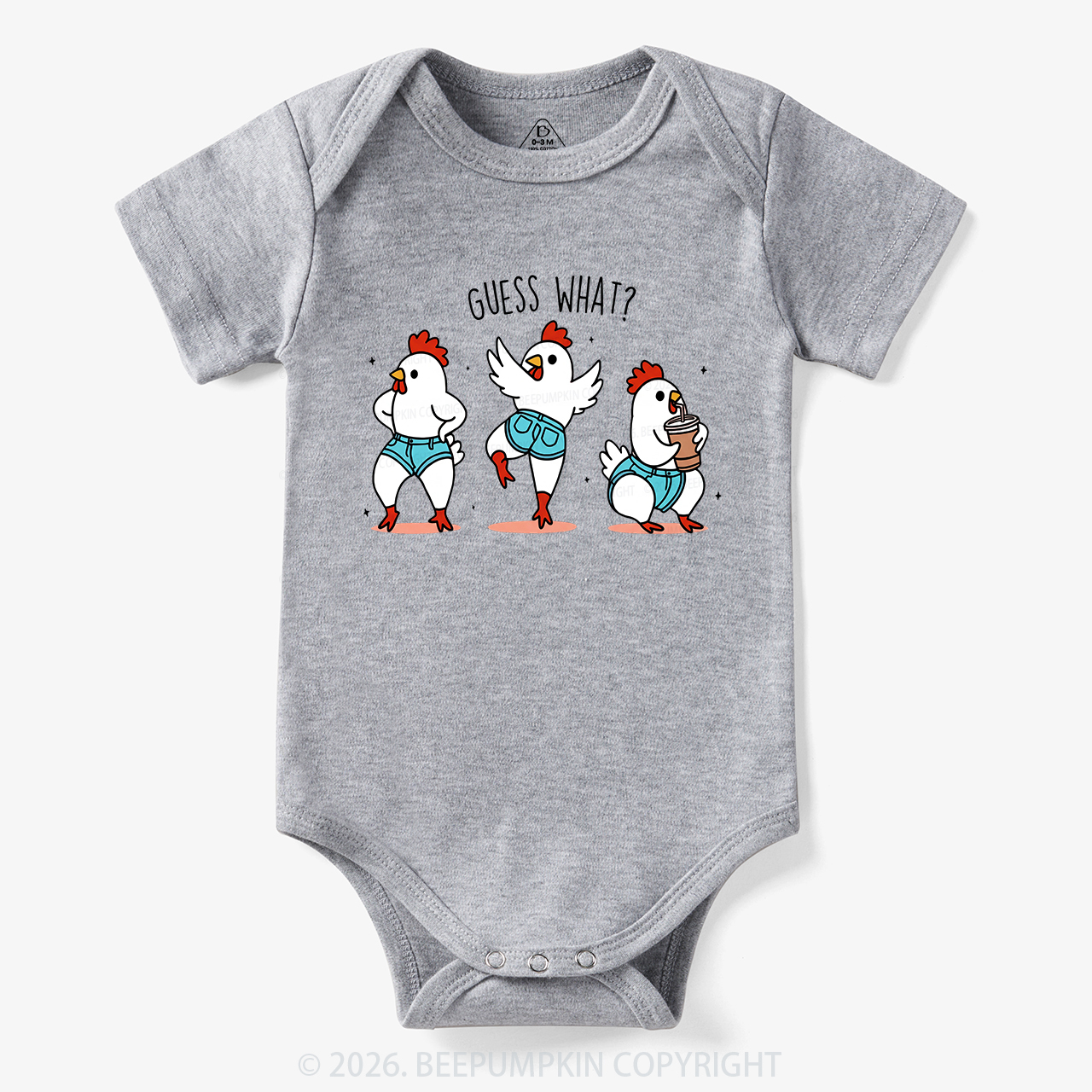 Guess What Chicken Butt Funny Western Bodysuit