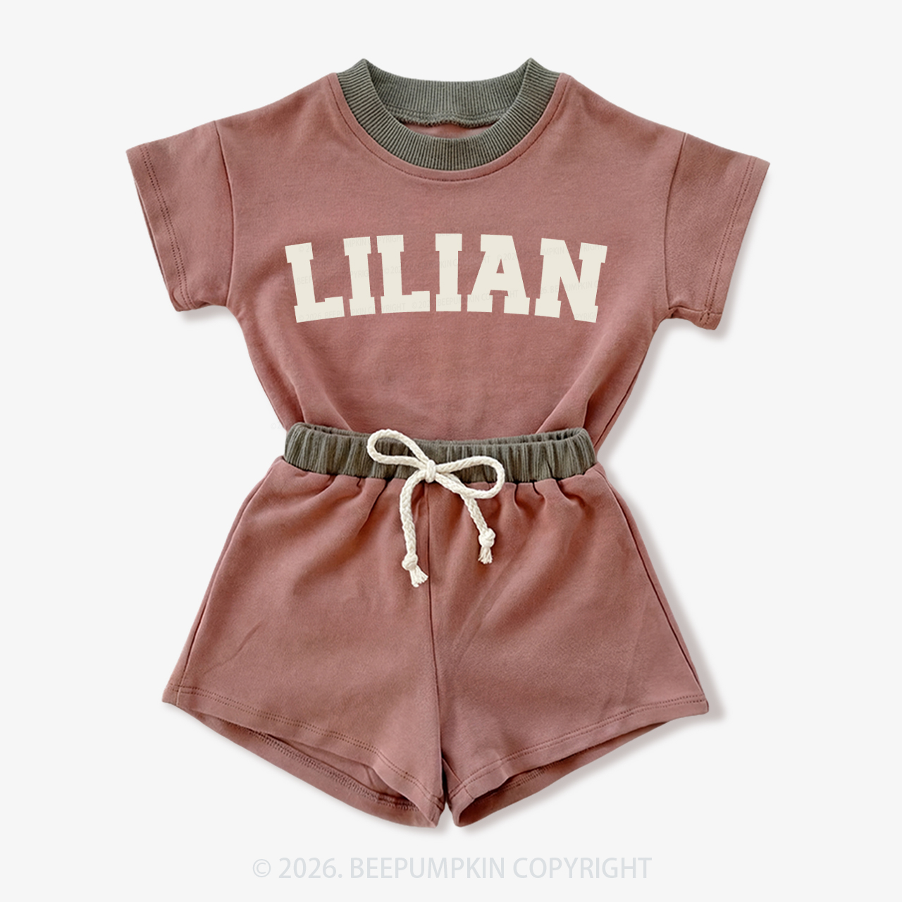Personalized Name Baby Short Sleeve Tee and Shorts Sets