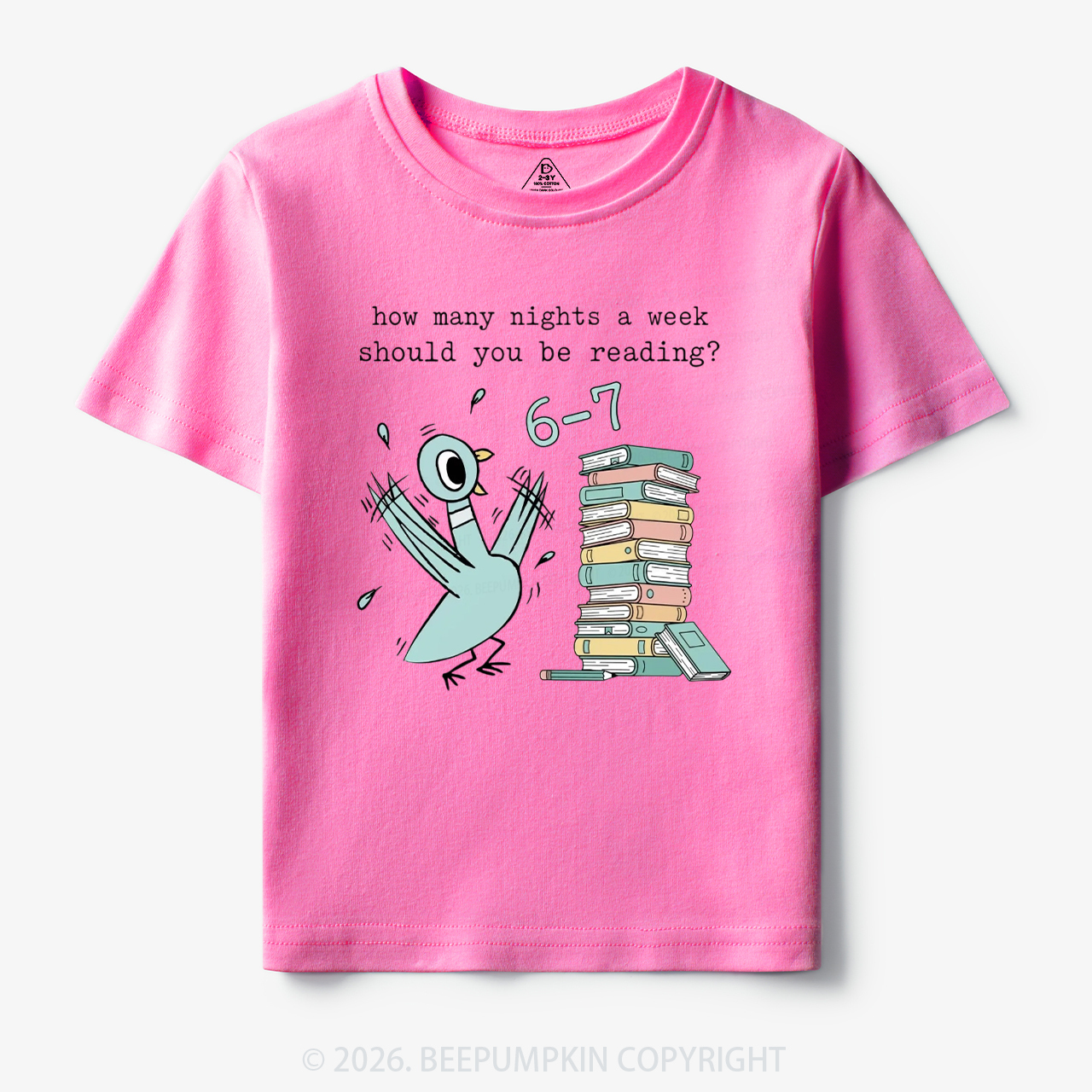 How Many Nights A Week Should You Be Reading 6-7 Toddler&Kid's Tees