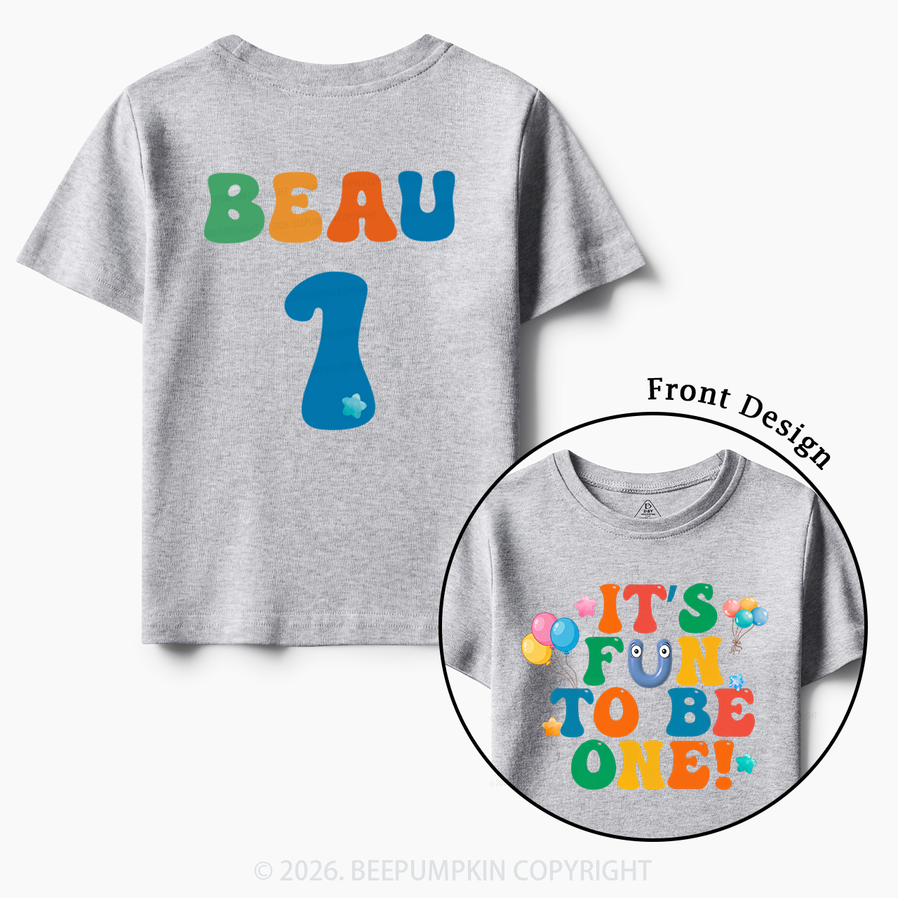 Personalized Fun To Be One Birthday Toddler&Kid's Tees