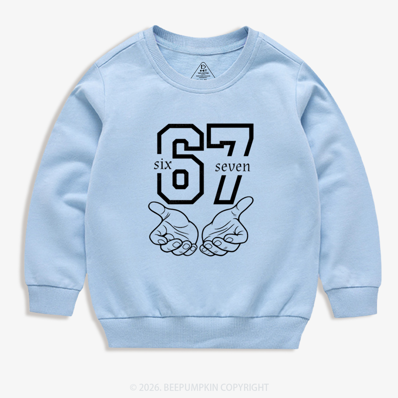 Six Seven Funny Meme Kid's Sweatshirt
