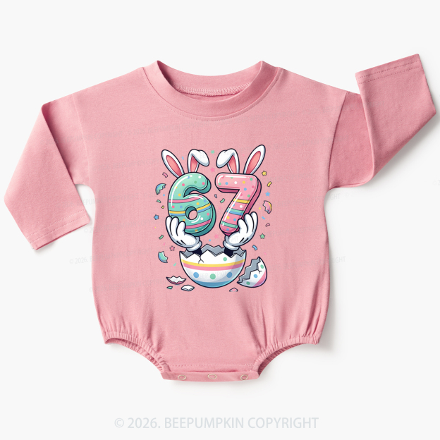 67 Easter Bunny Funny Baby Bubble Romper