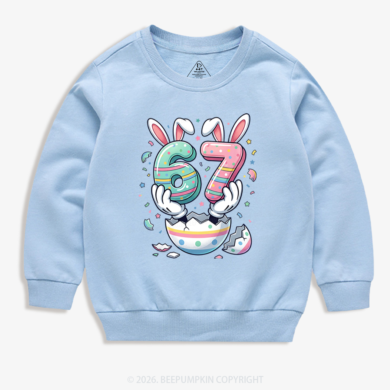 67 Easter Bunny Funny Kid's Sweatshirt