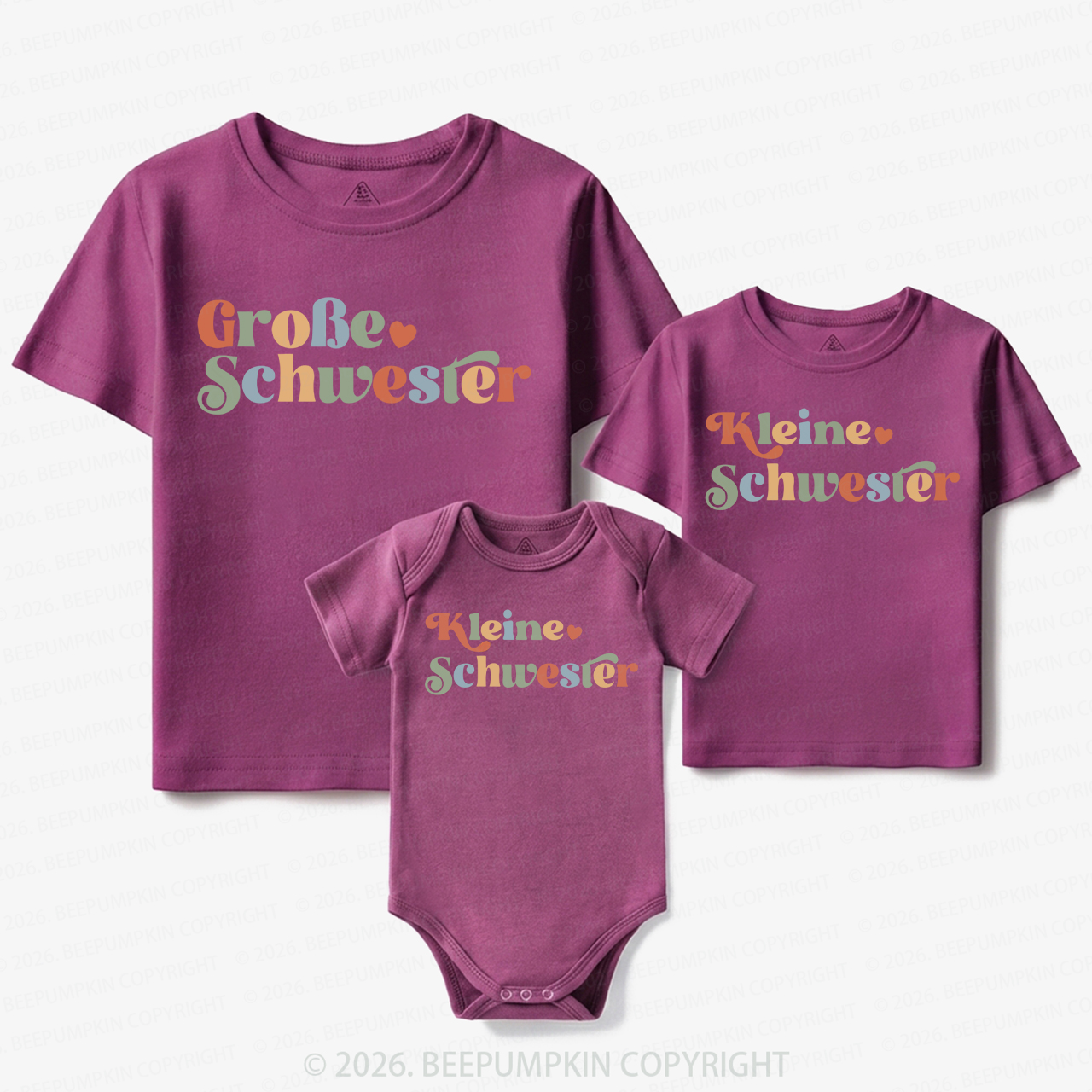 Große Schwester Pregnancy Announcement Matching Tees For Siblings