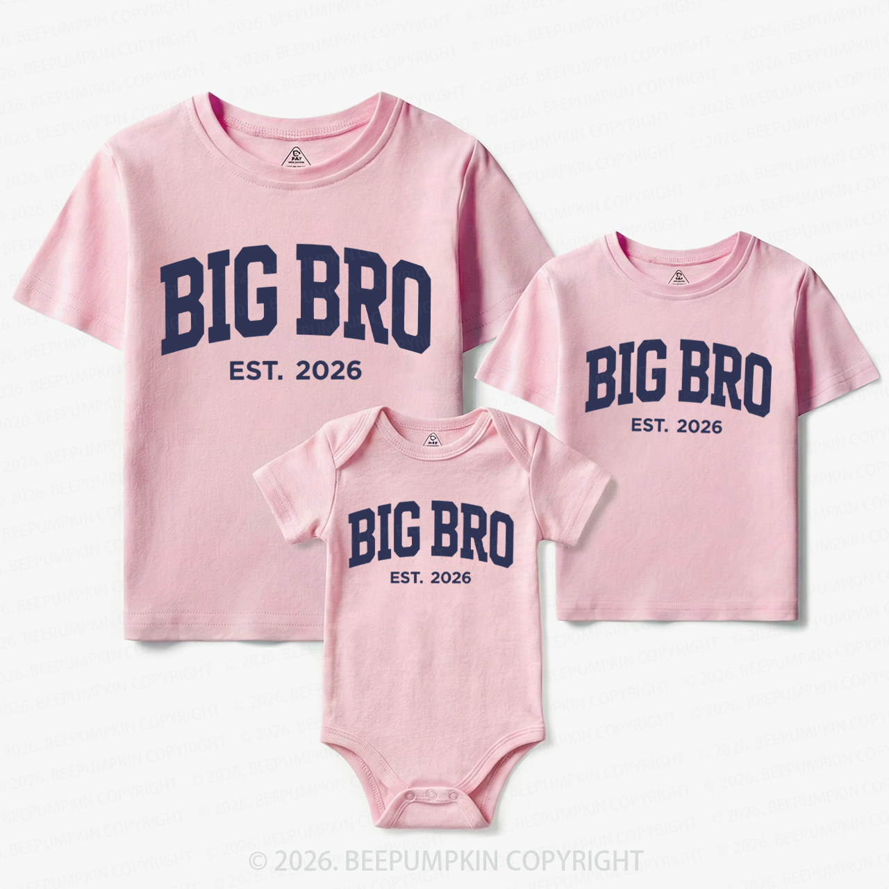 Big Bro Est 2026 Matching Tees For Siblings
