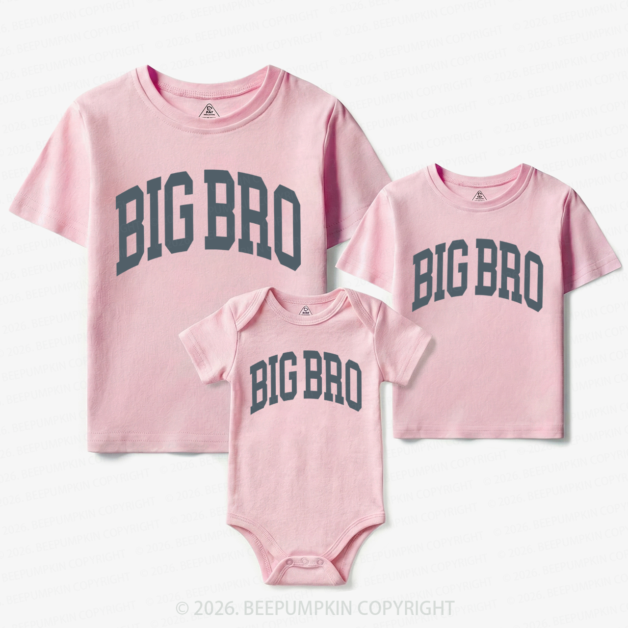 Big Bro Boho Natural Matching Tees For Siblings