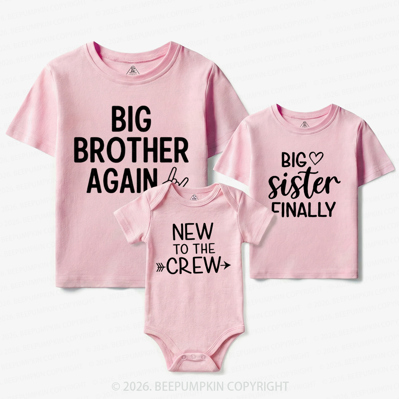 Big Brother Again Sister Finally New to Crew Matching Tees For Siblings