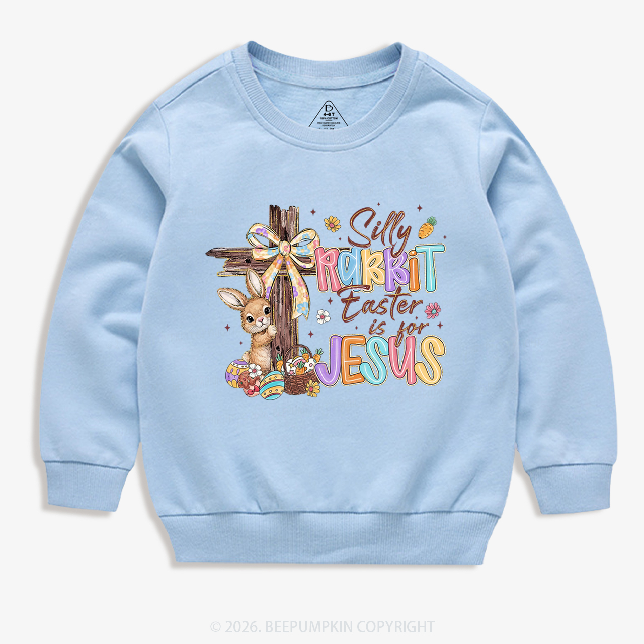 Silly Rabbit Easter Is For Jesus Kid's Sweatshirt