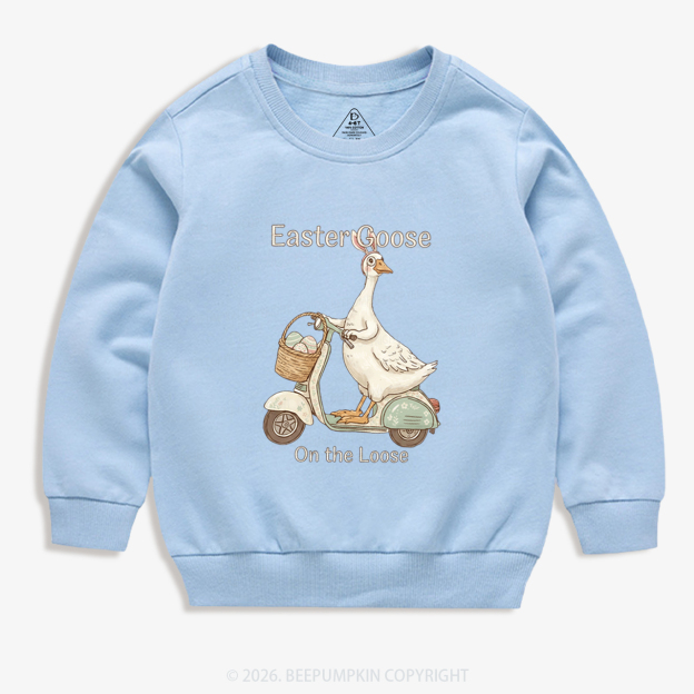 Easter Silly Goose Holiday Meme Kid's Sweatshirt