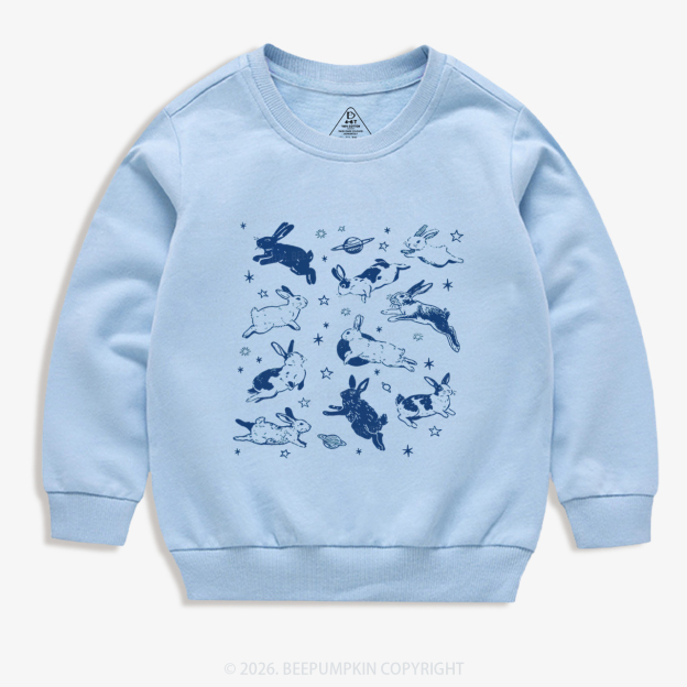 Bunnies in Space Kid's Sweatshirt