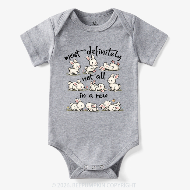 Funny Bunnies Not All In a Row Sarcastic Bodysuit