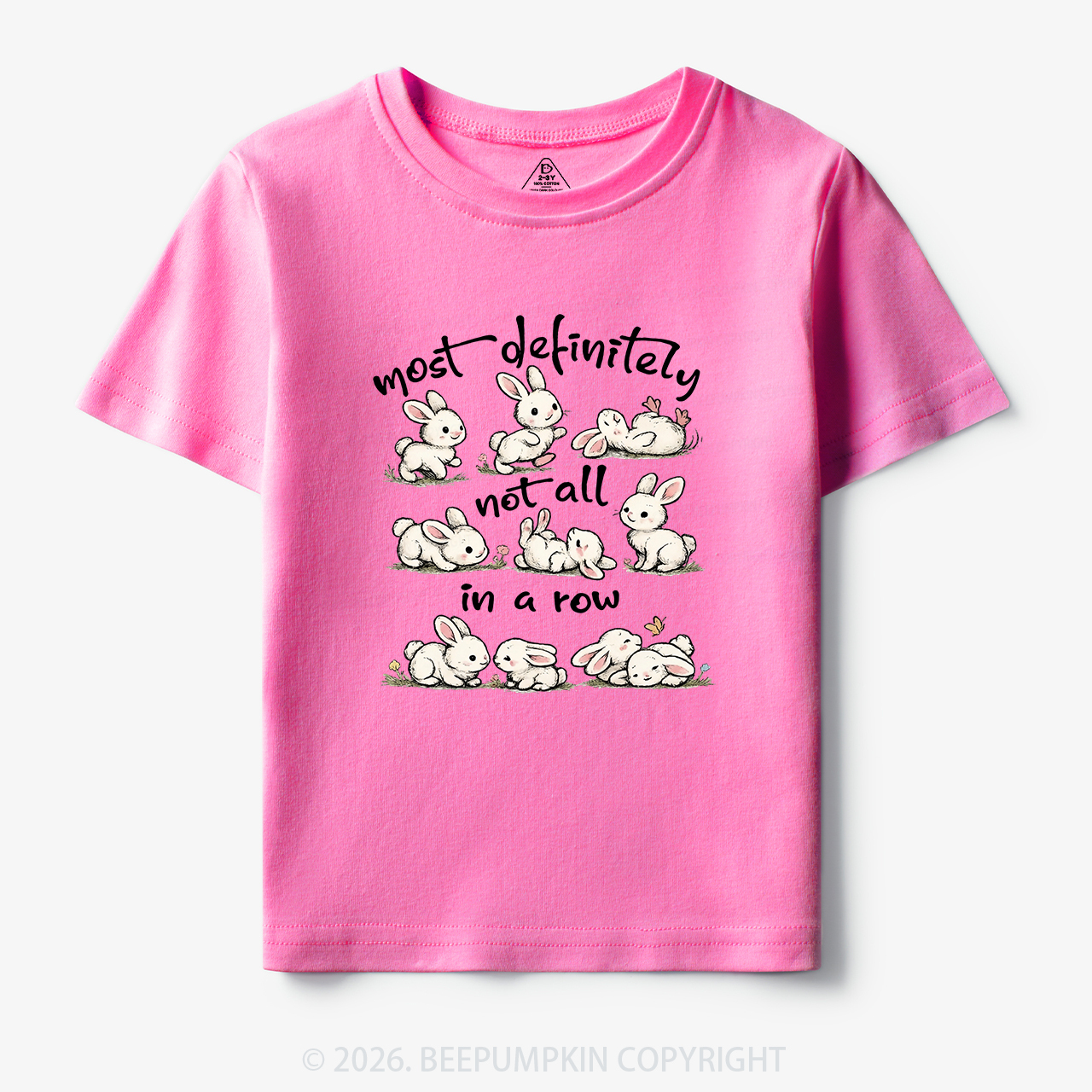 Funny Bunnies Not All In a Row Sarcastic Toddler&Kid's Tees