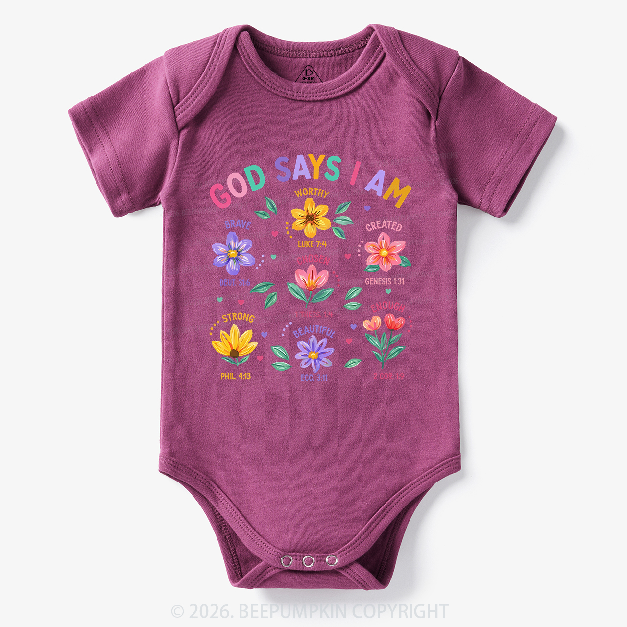 God Says I Am Flowers Bodysuit