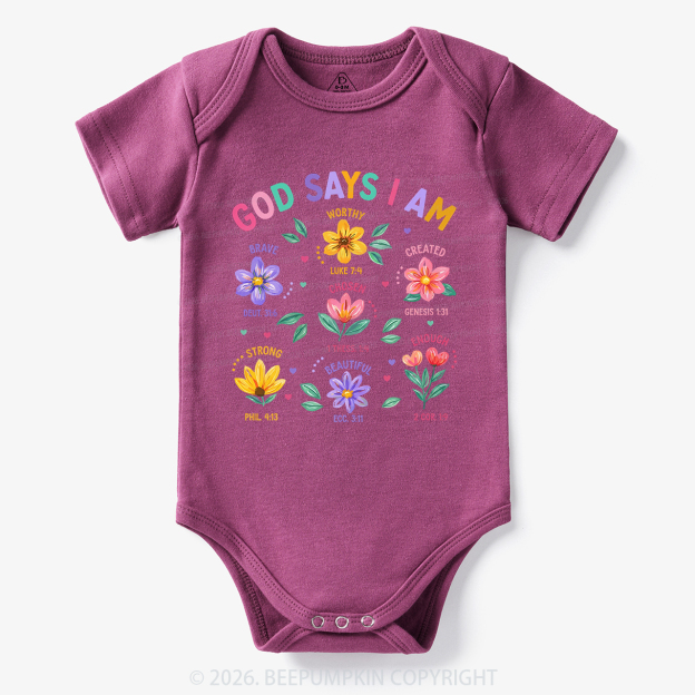 God Says I Am Flowers Bodysuit