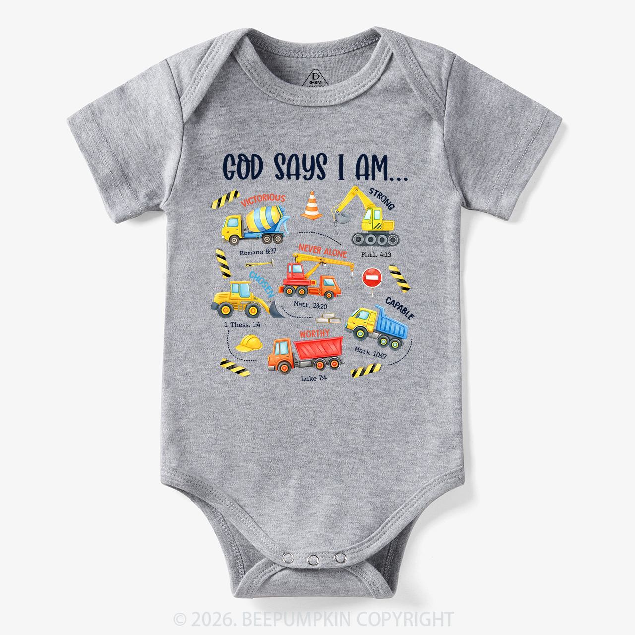 God Says I Am Construction Bodysuit