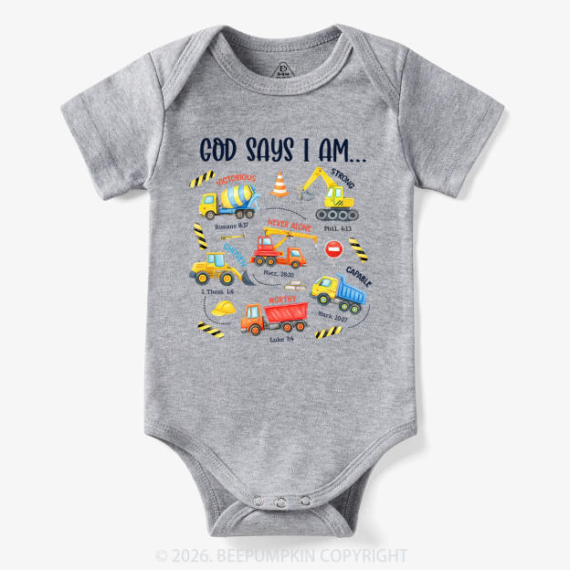 God Says I Am Construction Bodysuit