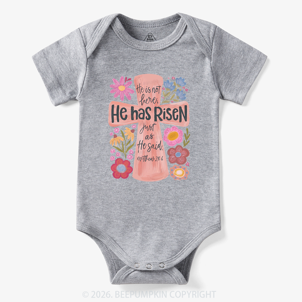 He Has Risen Christian Resurrection day Bodysuit