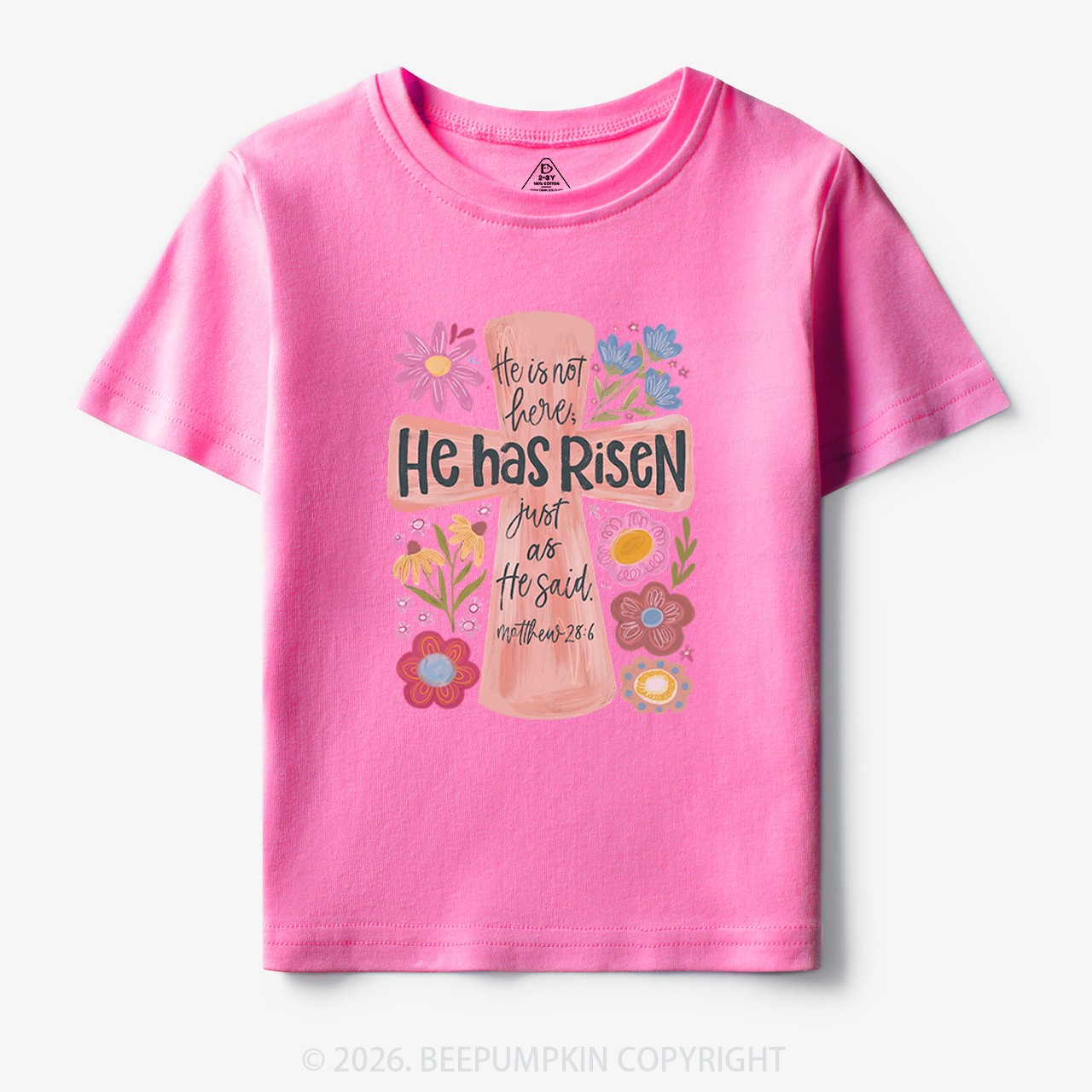 He Has Risen Christian Resurrection day Toddler&Kid's Tees