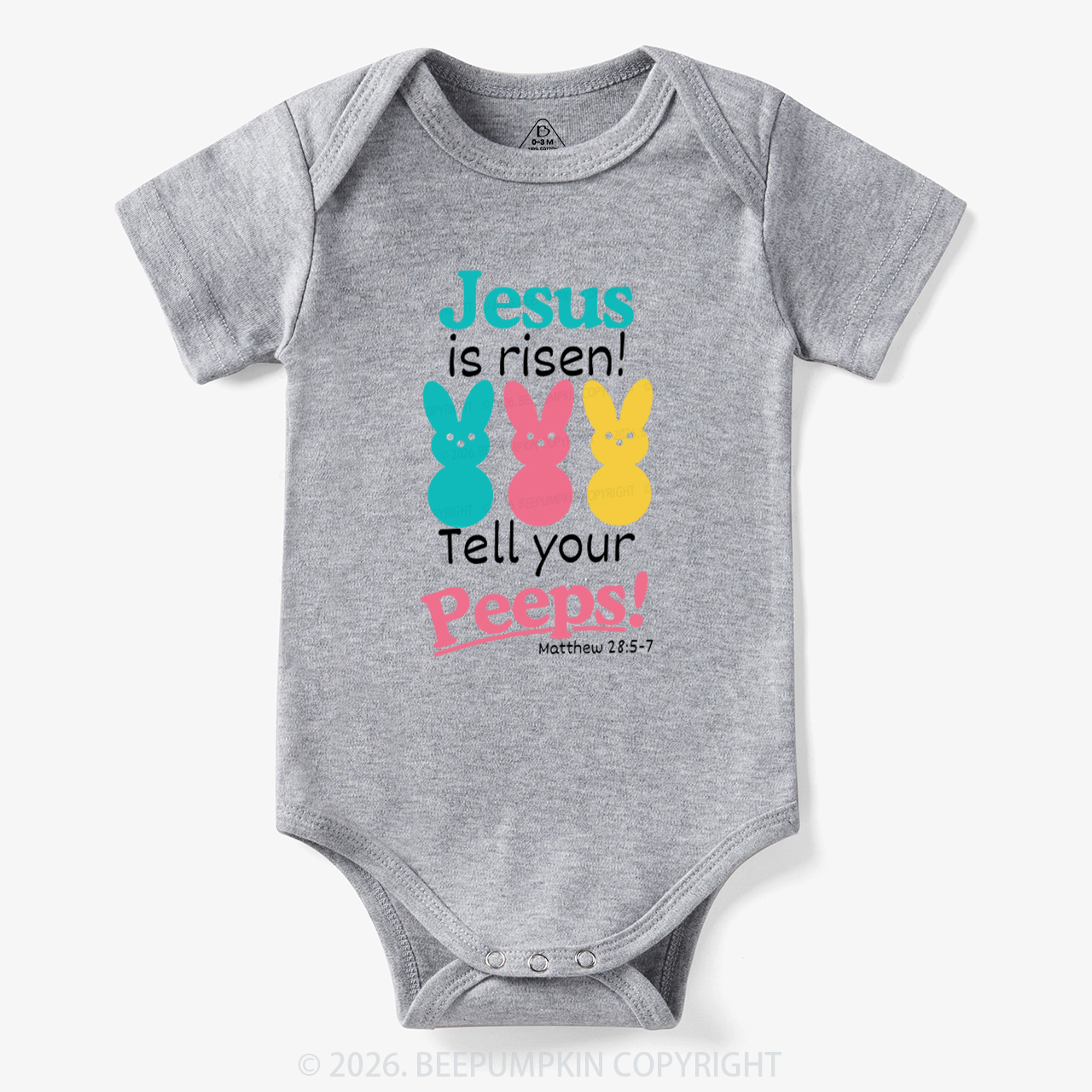 Jesus Is Risen Tell Your Peeps Funny Bodysuit